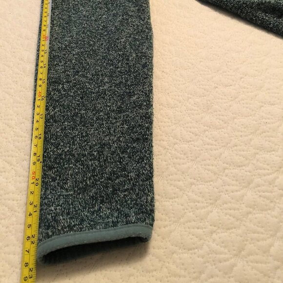 Eddie Bauer Jacket Women XL Sea Green Knit Snap Fleece Pullover Long Sleeve - Picture 8 of 8